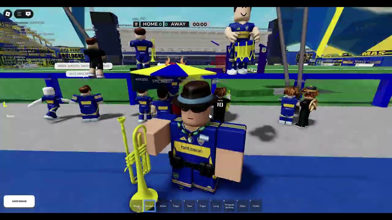entrando a la cancha de boca en roblox