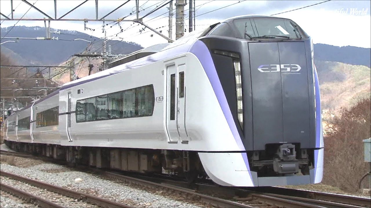 特急電車 E353系 回送 ｽｲｯﾁﾊﾞｯｸの姨捨駅で特急しなの号を退避する！2019.12.20 JR篠ノ井線姨捨駅　　panasd 1507