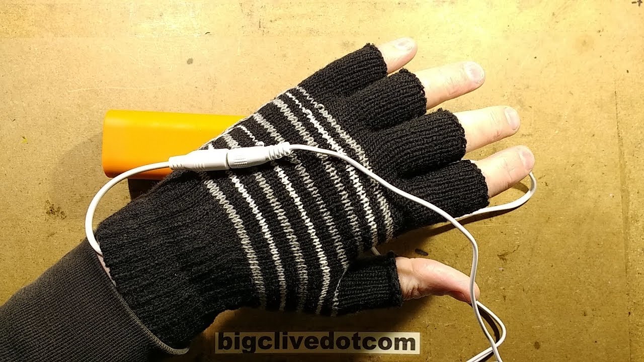 USB powered heated gloves.  Test and disassembly.