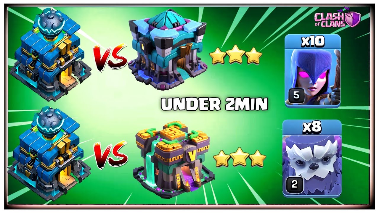 Easy Th12 vs Th14 | Th12 vs Th13 Attack Under 2 Min| Th12 vs Th14 3 Star Attack | Clash of Clans