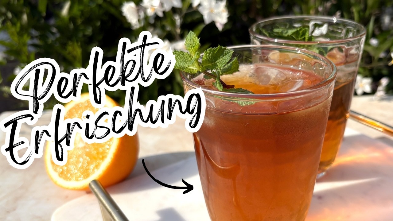 Selbstgemachter Eistee mit Minze - Perfekt für den Sommer