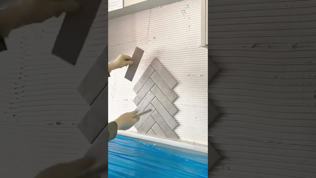 How to Perfectly Install Wall Tiles in a Herringbone Pattern for a Modern Look