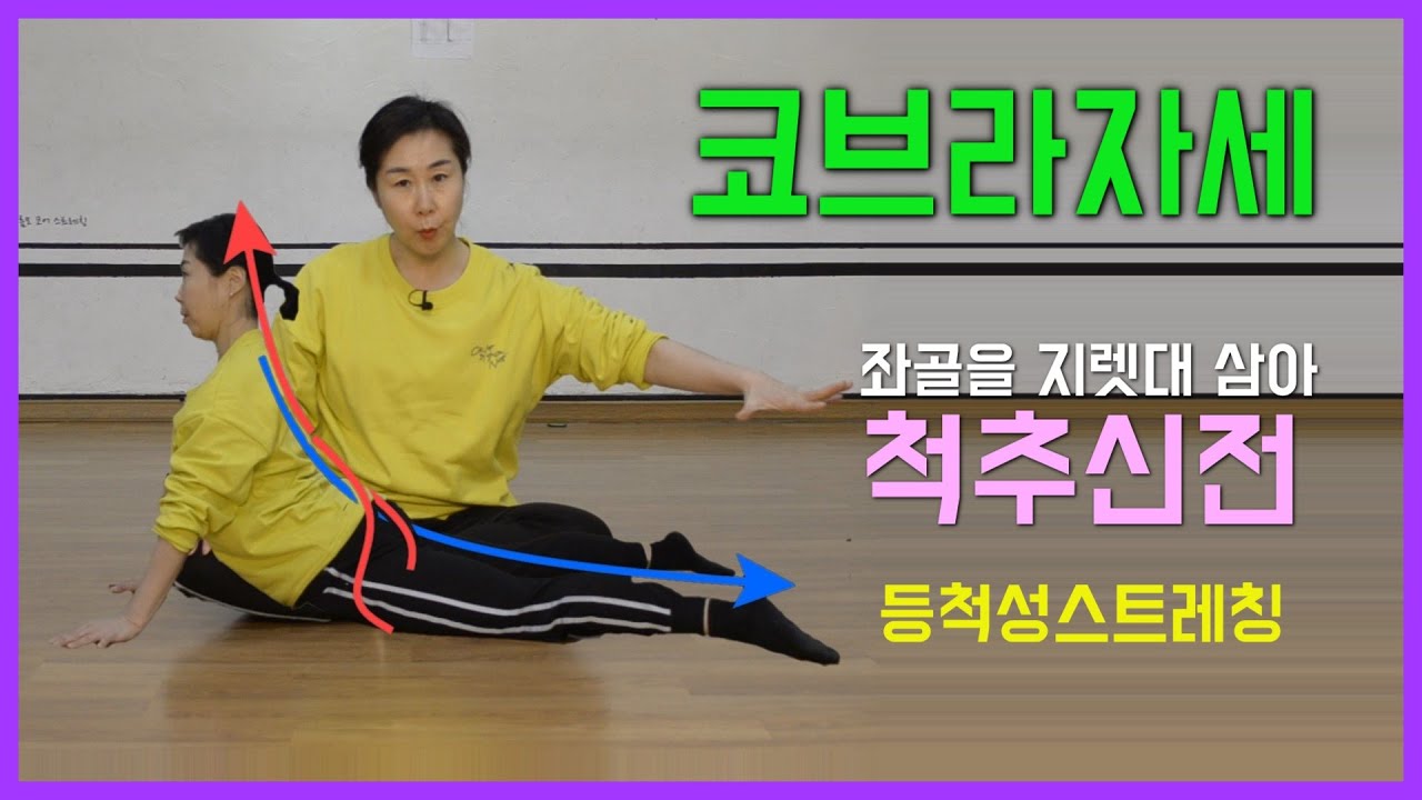 [마름모코어 시즌 1-121] 약한 허리로 코브라를 할때 좌골을 지렛대로 사용해 척추 신전에 도움되는 코브라자세 / 뿌리내린 뒤허벅지와 영양분을 흡수하는 허리