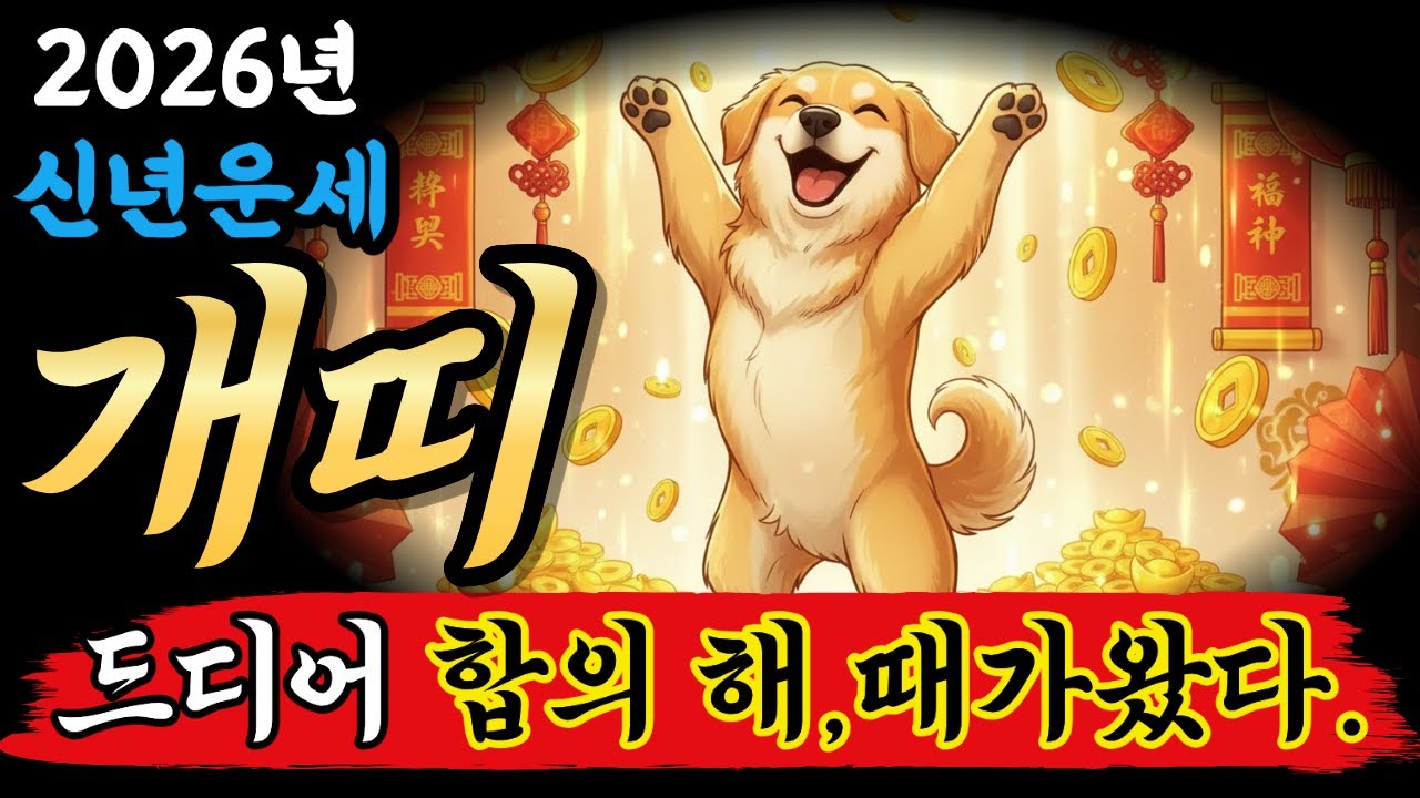 2026년 개띠, 힘들었던 시간 끝,드디어 합의 해가 왔다.