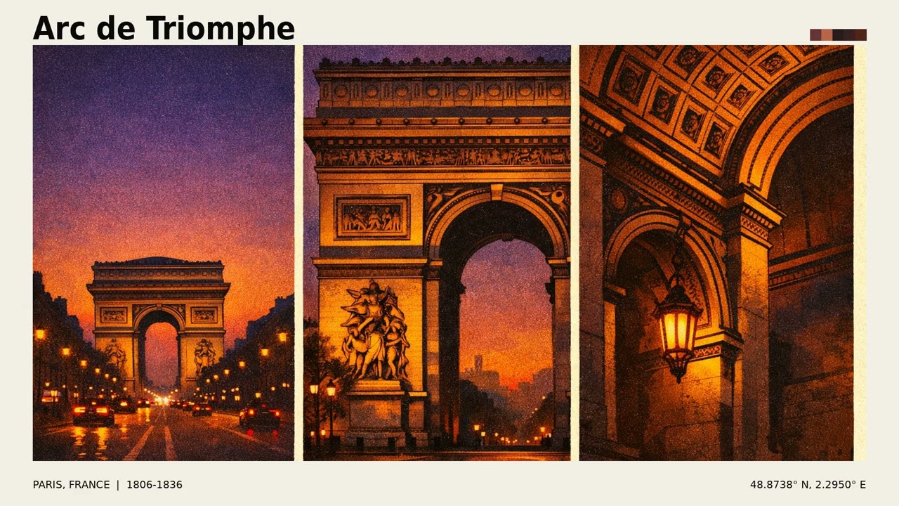 Jazz Lofi House Mix | Arc de Triomphe | Late Night Chill Vibes
