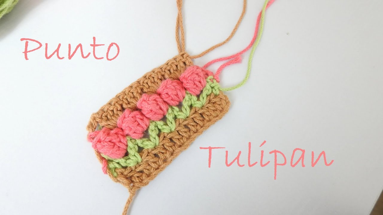 como tejer el Punto tulipan a crochet
