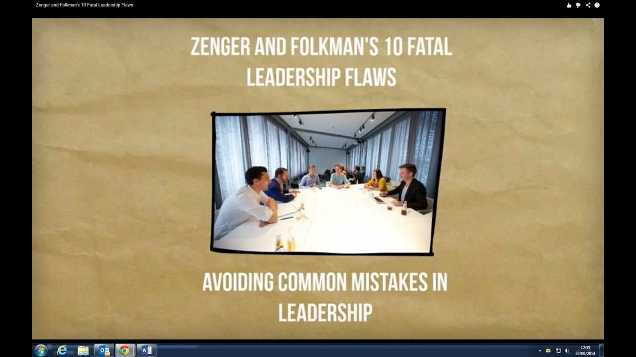 Zenger and Folkman's 10 Fatal Leadership Flaws