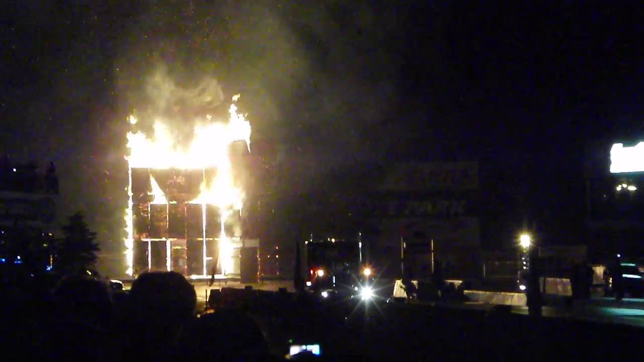 Bob Motz Burns Down the Sign High Definition 2009 Night Under Fire