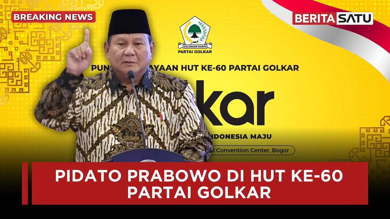 🔴 LIVE | Pidato Prabowo di HUT ke-60 Partai Golkar | Beritasatu
