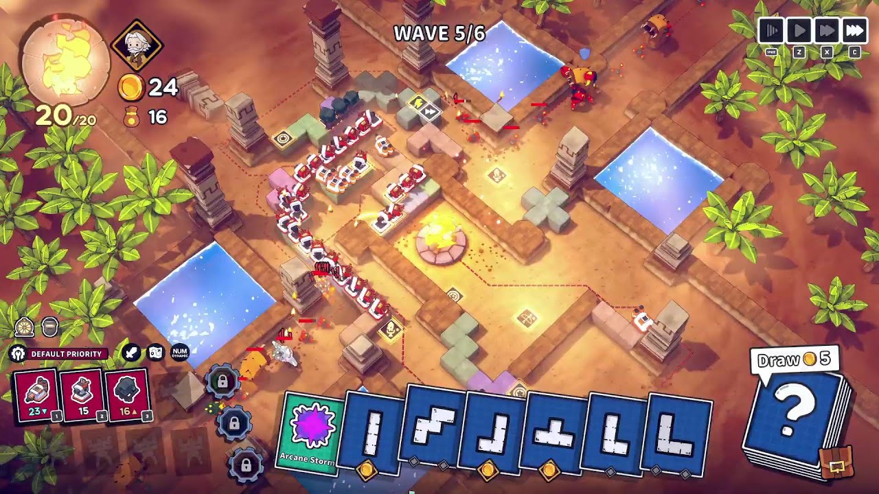 EMBERWARD: tetris meets rouguelike tower defence