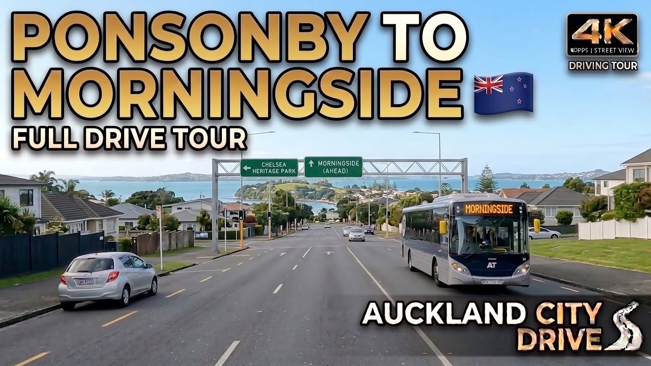 Ponsonby to Morningside Drive | Auckland, New Zealand 🇳🇿 | 4K Driving Tour