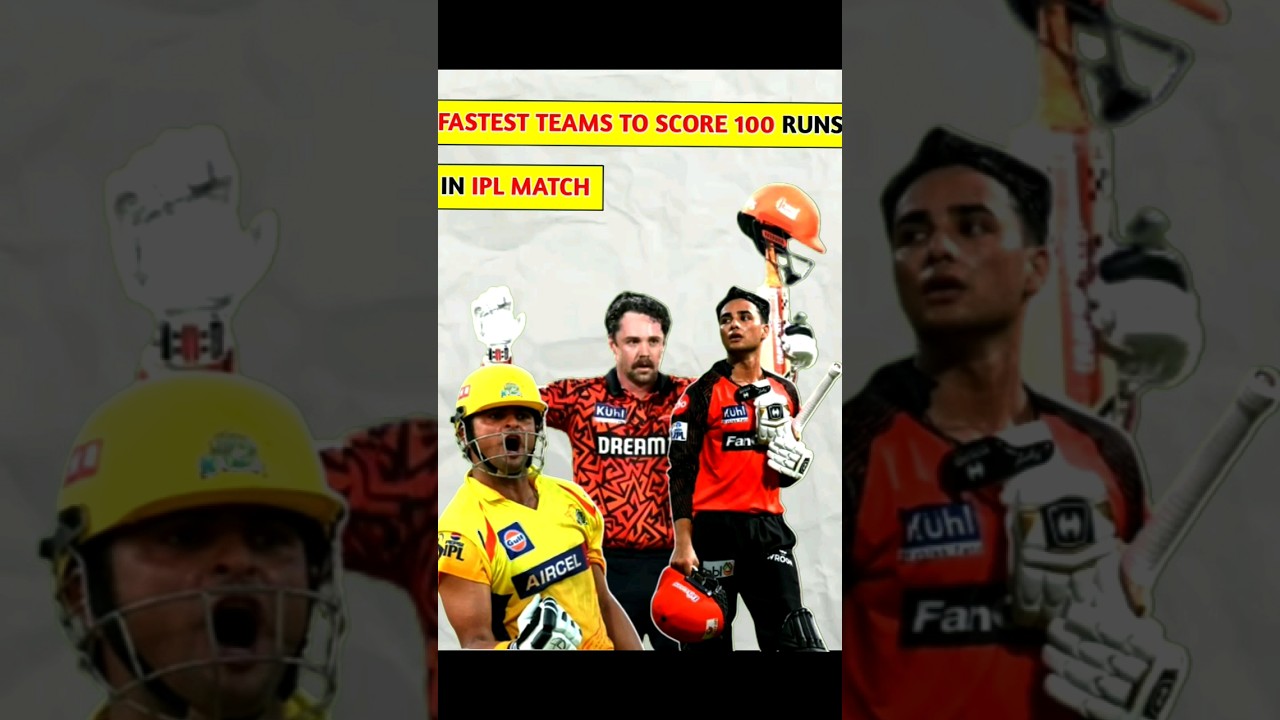 TEAMS to Score FASTEST 100 Runs in IPL 😱