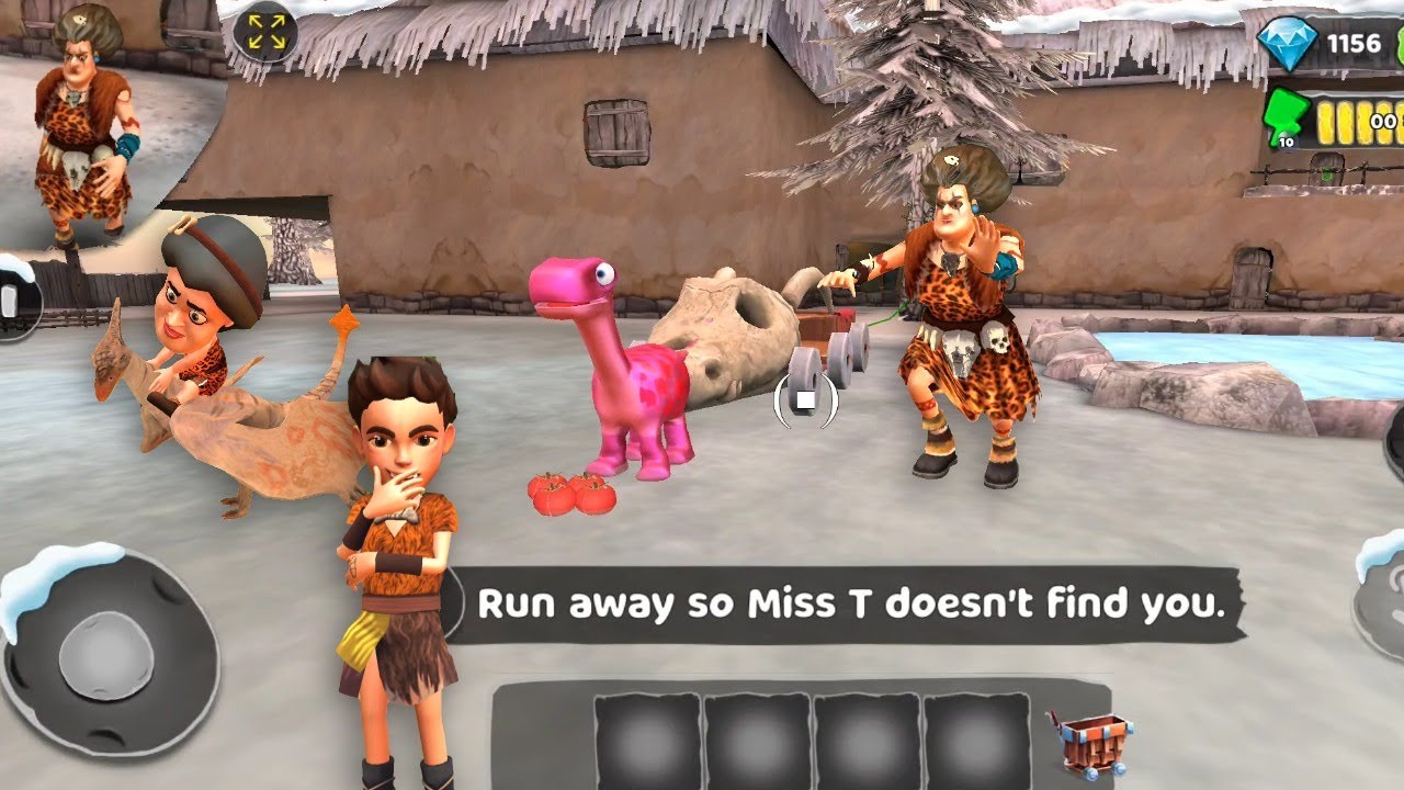Scary Teacher Stone Age New Update Dinasour vs Miss t pranks