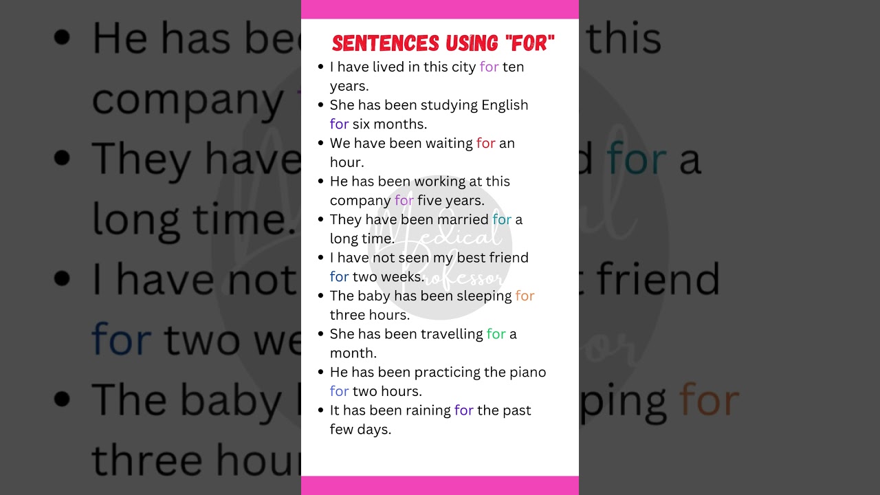 10 Sentences Using 