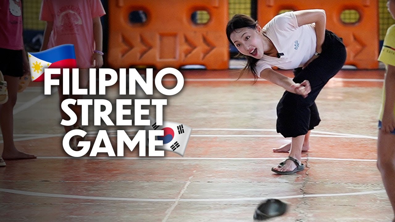 Корейский Kidult играет в традиционные филиппинские уличные игры! 🇵🇭🤩
