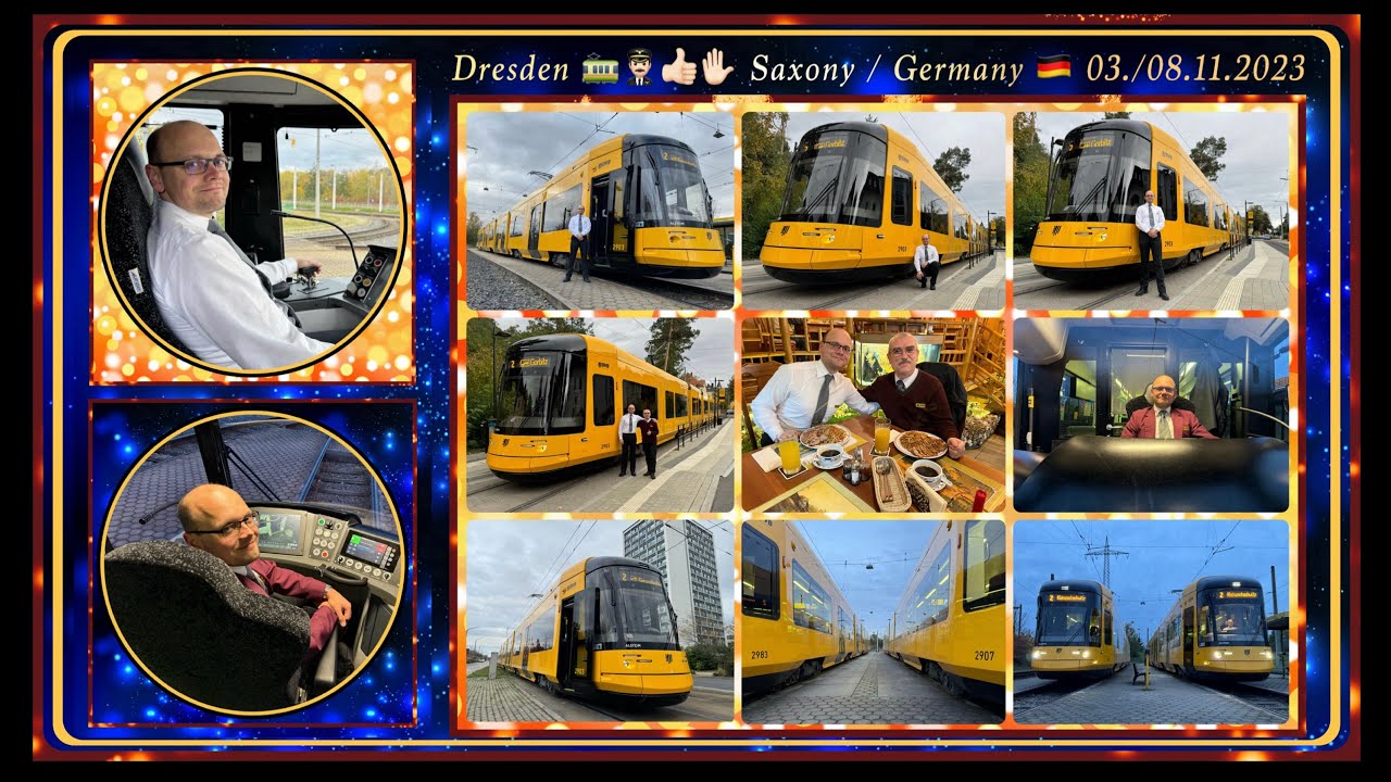 Dresden Tram line 2 with the Tram driver Eric / November,2023 / Dresdner Straßenbahnlinie 2 mit Eric