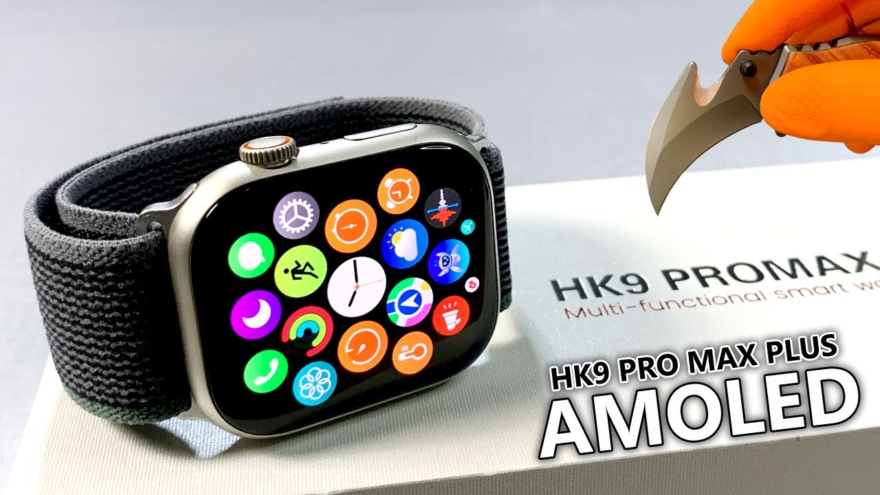 HK9 Pro Max Plus AMOLED SmartWatch Unboxing & Full Review New Best Sport SmartWatch 2024 - ASMR