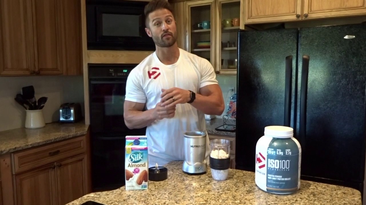 How to make protein ICE CREAM!  Dymatize ISO100 peanut butter.
