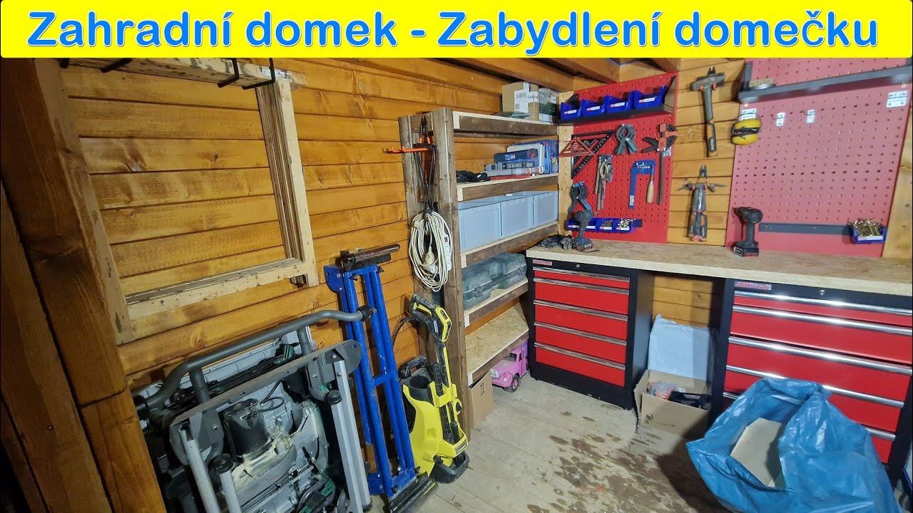 Stavba zahradního domečku 17. část - Zabydlení domečku Stavba chaty svépomoci 162. Díl