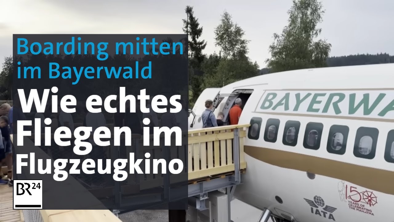 Flugzeugkino: Film-Schauen im Airbus-Flieger mitten im Bayerischen Wald | Abendschau | BR24