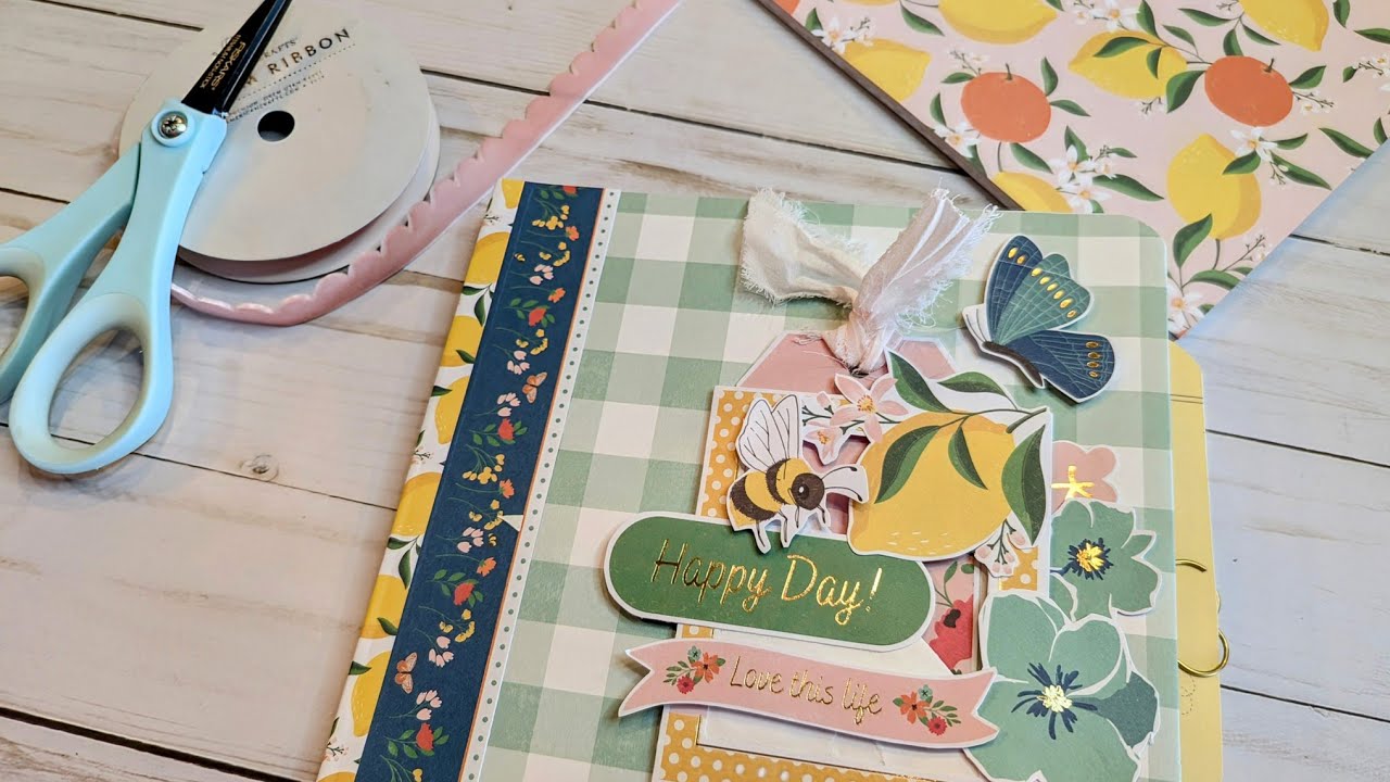 Easiest 6x6 mini album//beginner friendly/single sided paper