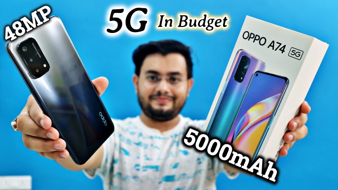 OPPO A74 5G Unboxing & Review 🔥 5000 mAh 🔋 18W Fast Charging ⚡️ 90Hz Display 😍  48MP 📸