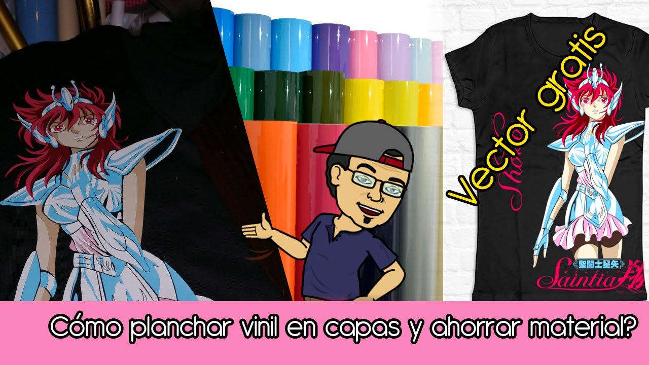 ¿Cómo planchar vinil textil en capas ahorrando material?