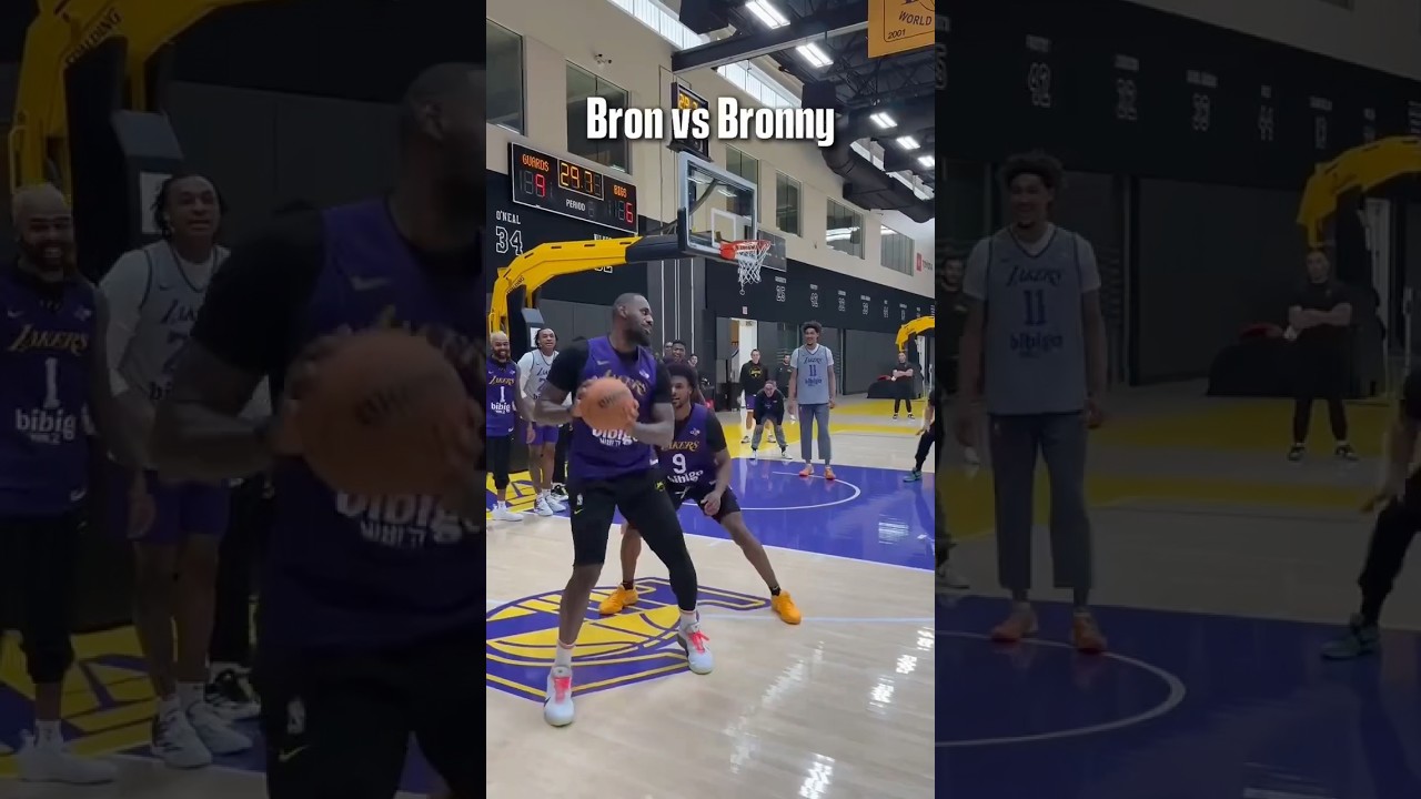 LeBron was only allowed 2 dribbles in this drill 😅 (via 