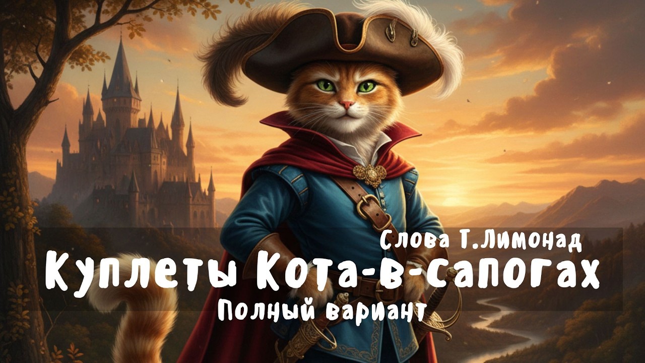 Куплеты Кота в сапогах (Полная версия). Слова Т.Лимонад, музыка ИИ #песня  #котвсапогах  #куплеты