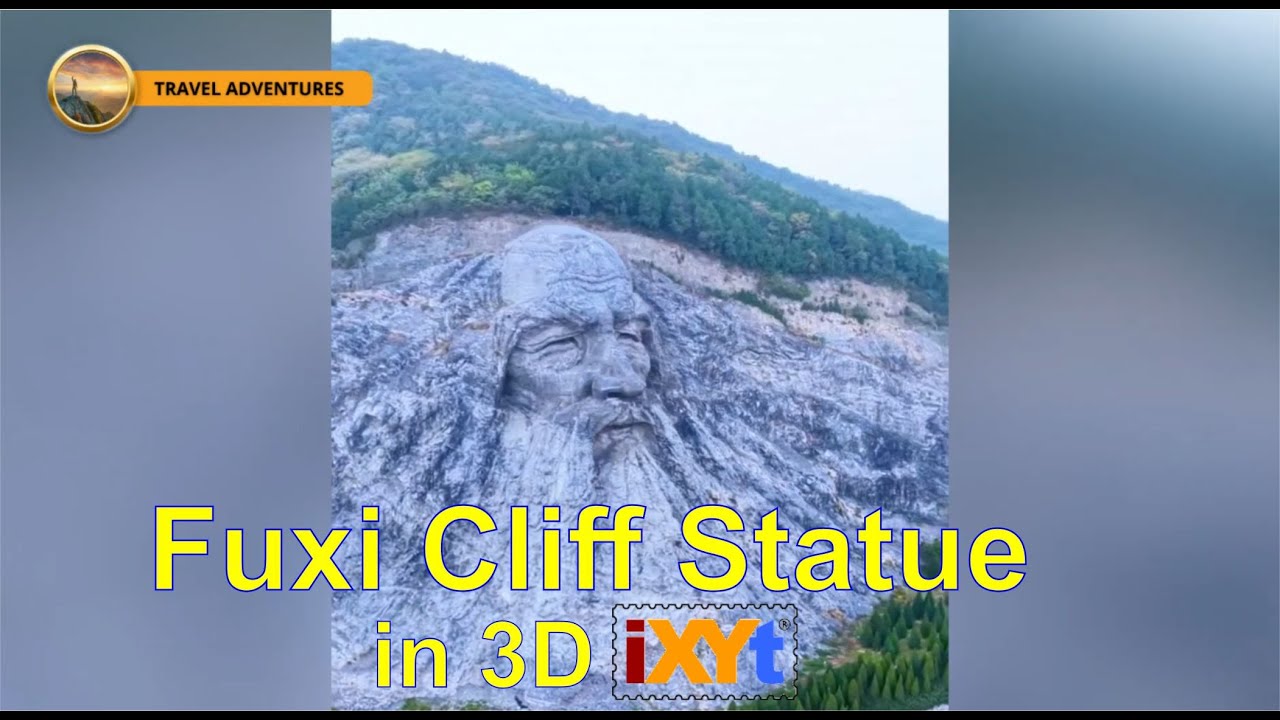 Fuxi Cliff Statue, Hubei, China in 3D-iXYt side-by-side video for VR