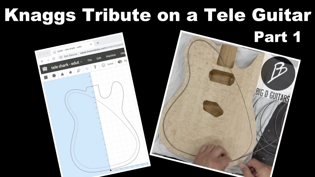 Knaggs Tribute on a Tele Guitar - Extra Large Binding/Design - Part 1