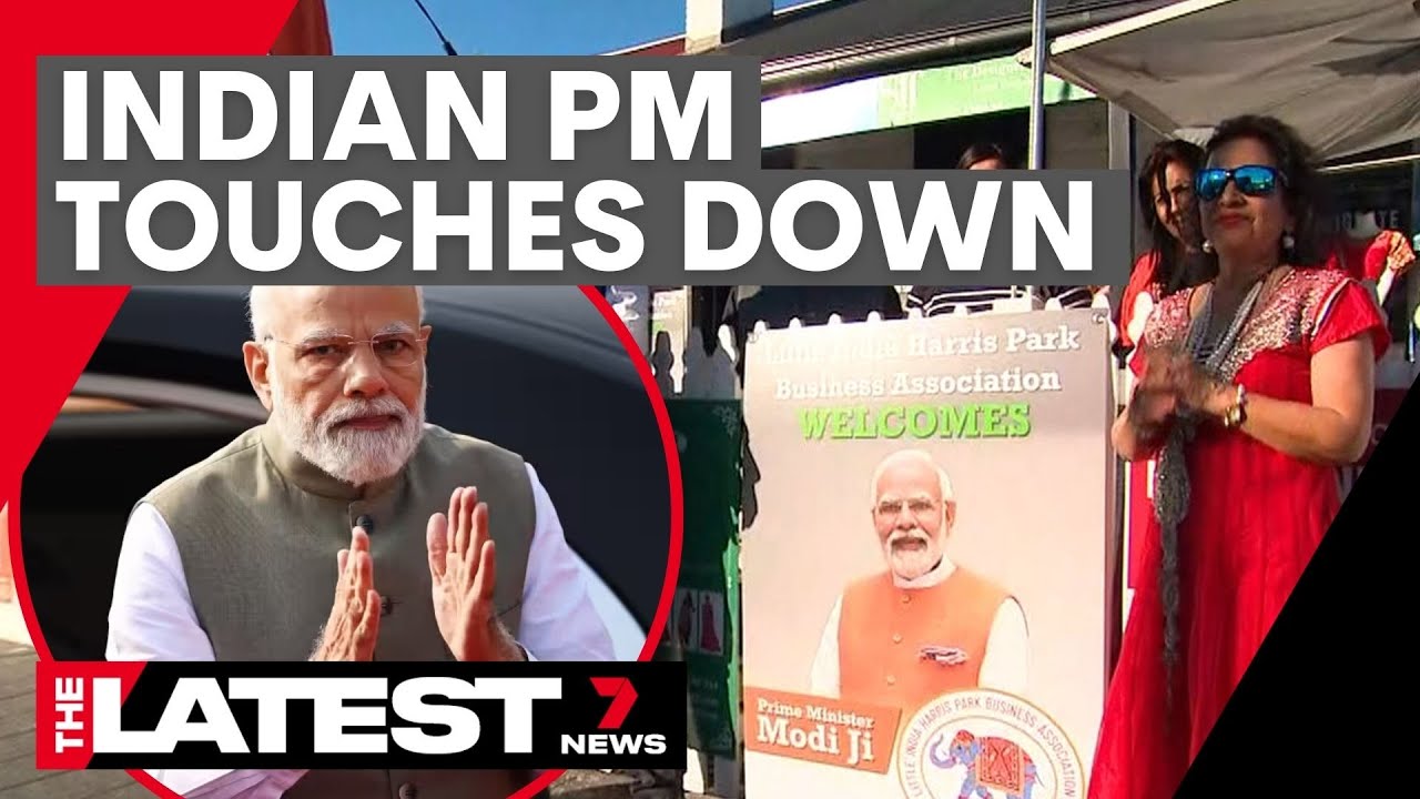 Indian Prime Minister touches down in Australia | 7NEWS
