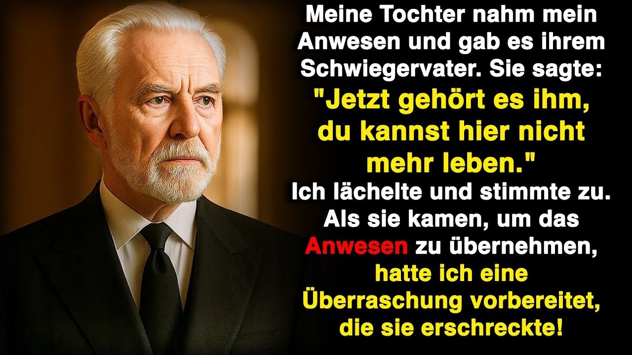 Meine Tochter nahm mein Anwesen und gab es ihrem Schwiegervater! Sie sagte: „Jetzt gehört es ihm…“