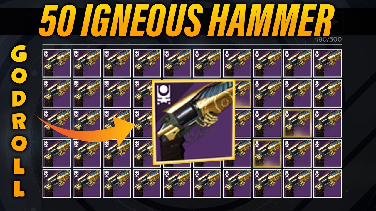I grinded 50 Igneous hammer and Finally got the GOD ROLL (6/5 roll)