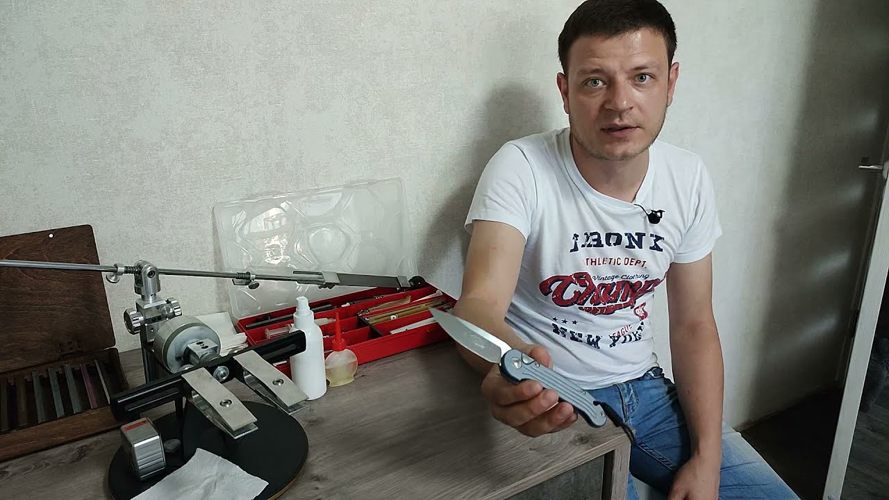 Заточка складного ножа Microtec UDT сталь Elmax Профиль К-03