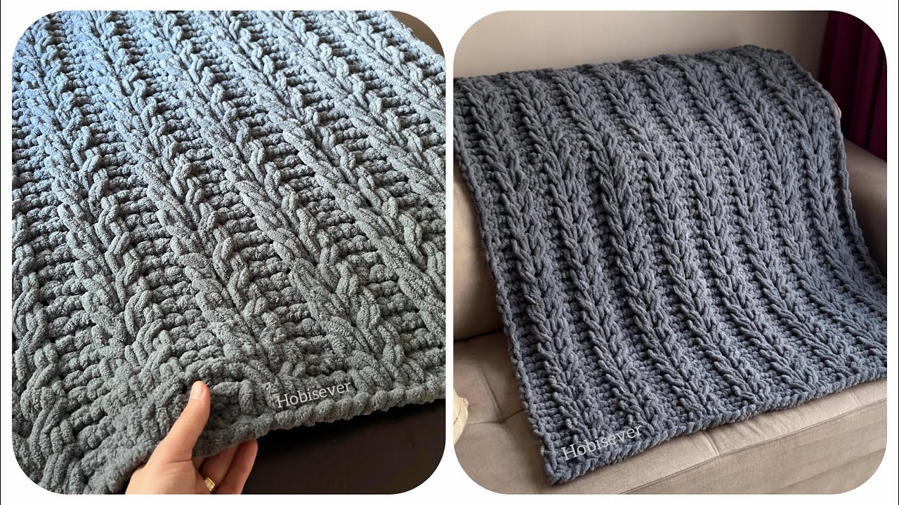 БЕЗ ИГОЛКИ, БЕЗ КРЮЧКА 💕Сделайте одеяло за один день 🧶 Детское одеяло из петельной пряжи Alize Puffy