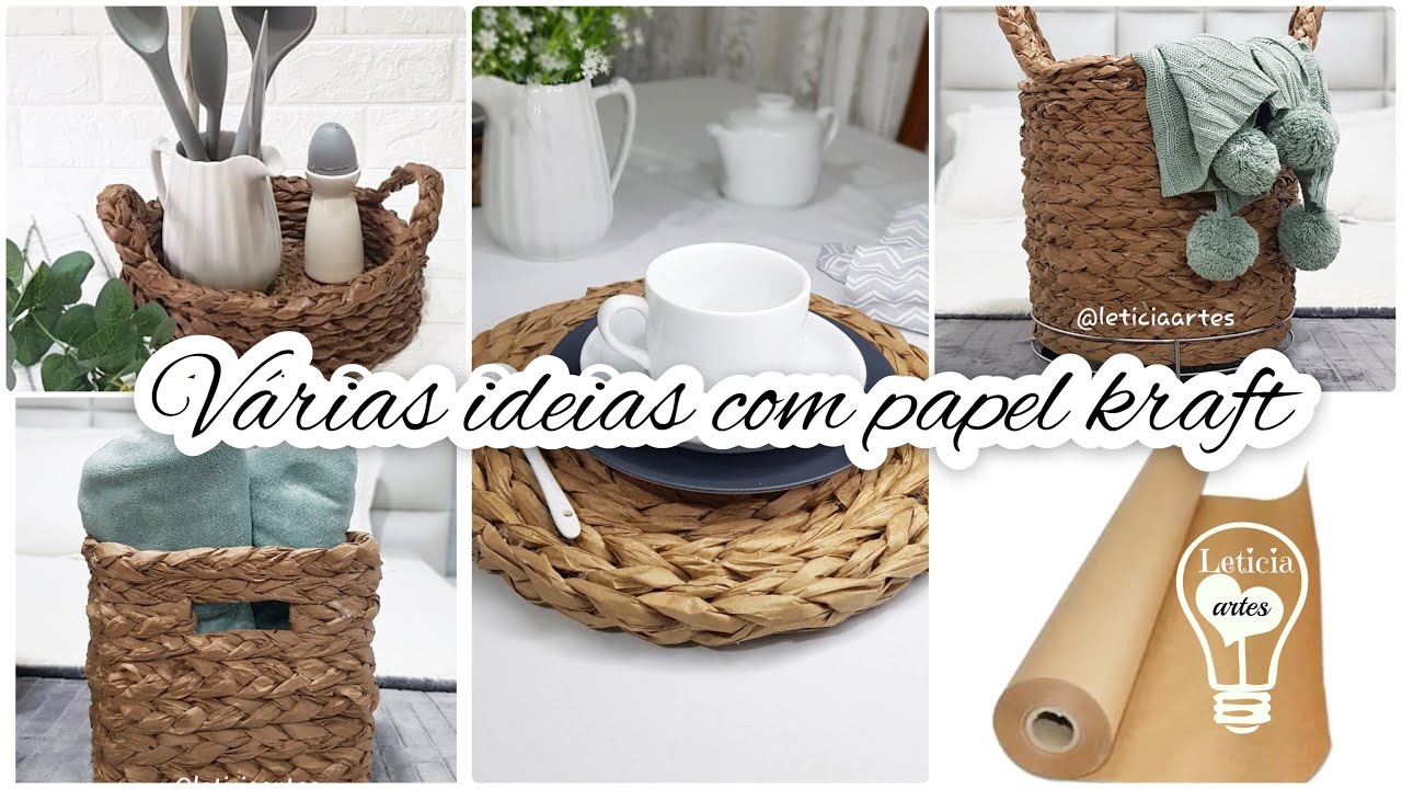 IDEIAS FÁCEIS E LINDAS COM  PAPEL  KRAFT