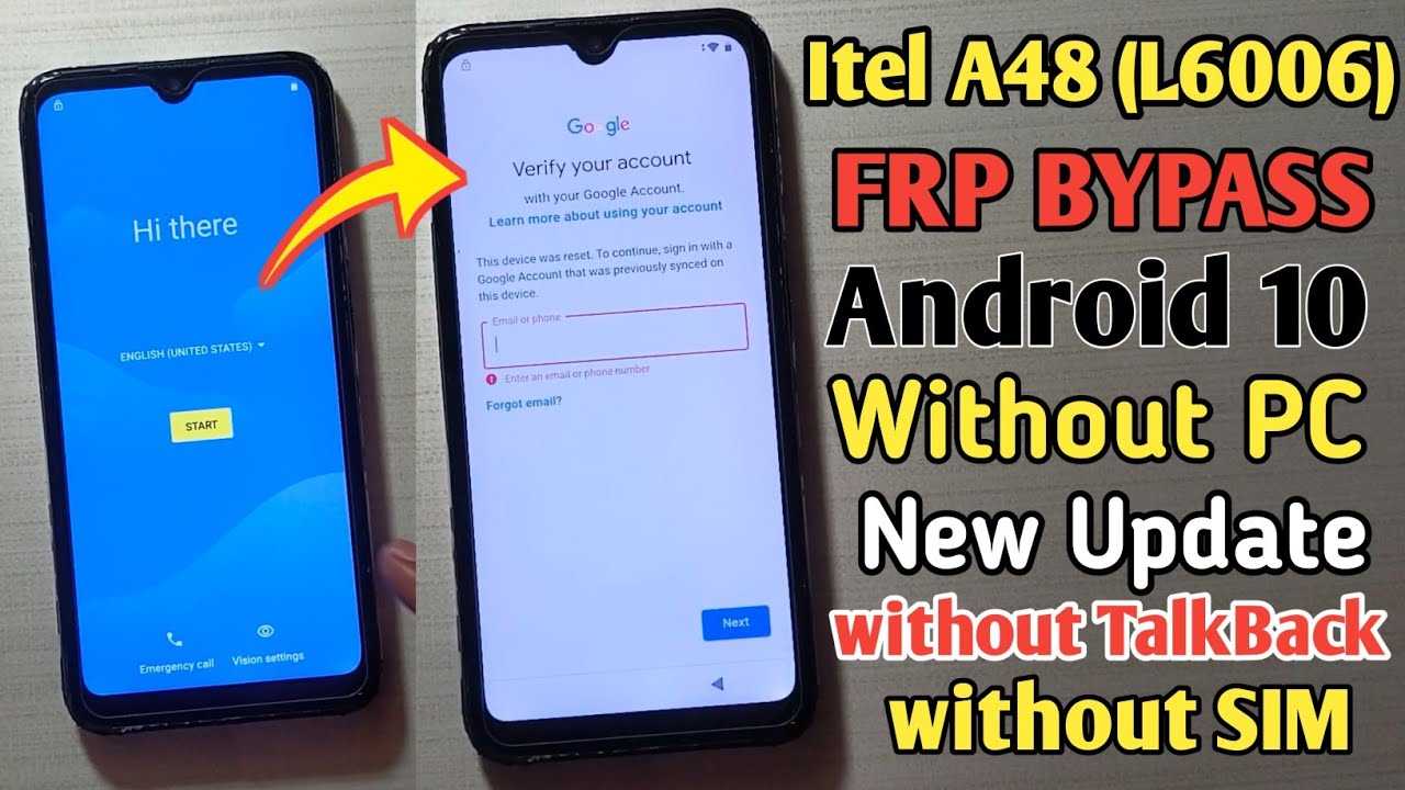 itel A48 (L6006) Frp Bypass Android 9/10 2024 | itel A48 Google Account Unlock Without Pc