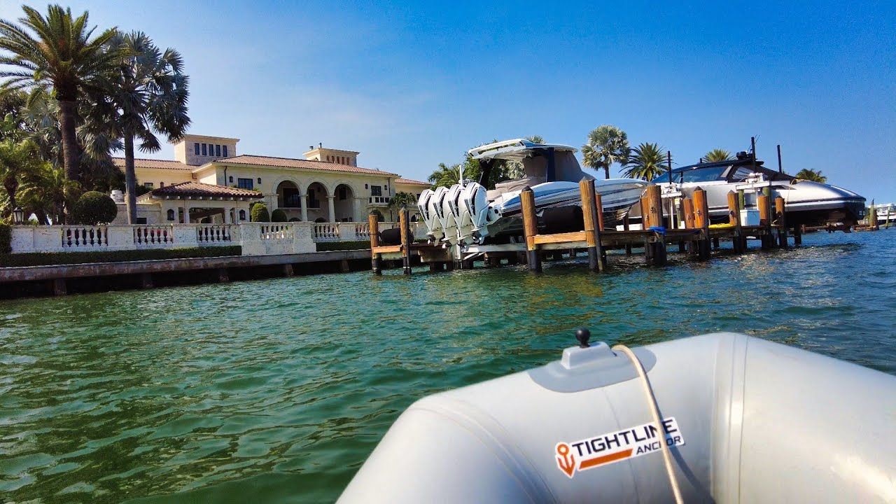 Miami's Most Wealthy Live on this Island ! (Dinghy Series)