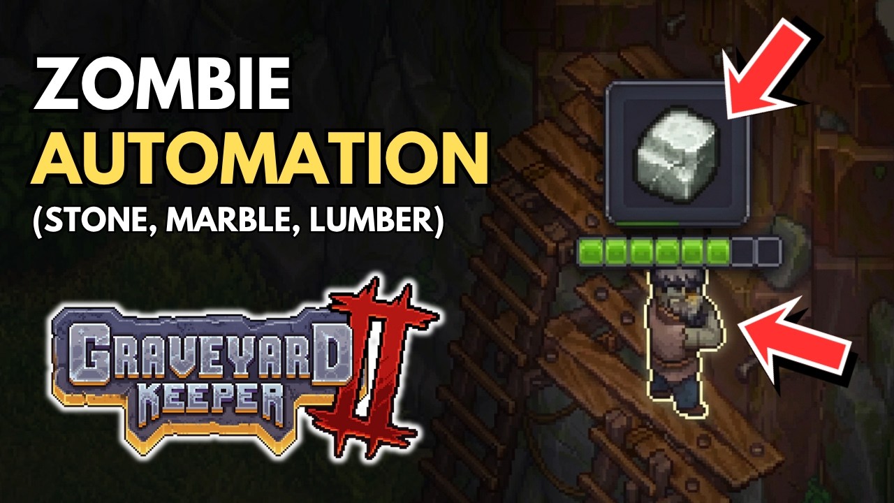 How to Get Zombies to Gather Stone, Marble + Lumber in Graveyard Keeper 2
