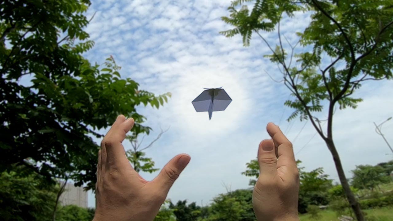 Como fazer um avião de papel bumerangue ver 33 | Avião de papel de volta simples