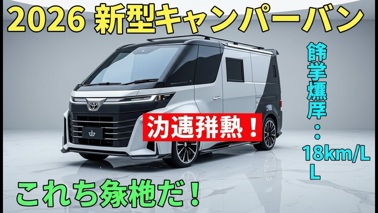キャンピングカーは遅くて燃費が悪いと言われていた…しかし2026年型キャンパーバンが世界を震撼させた😱｜燃費18km/L！
