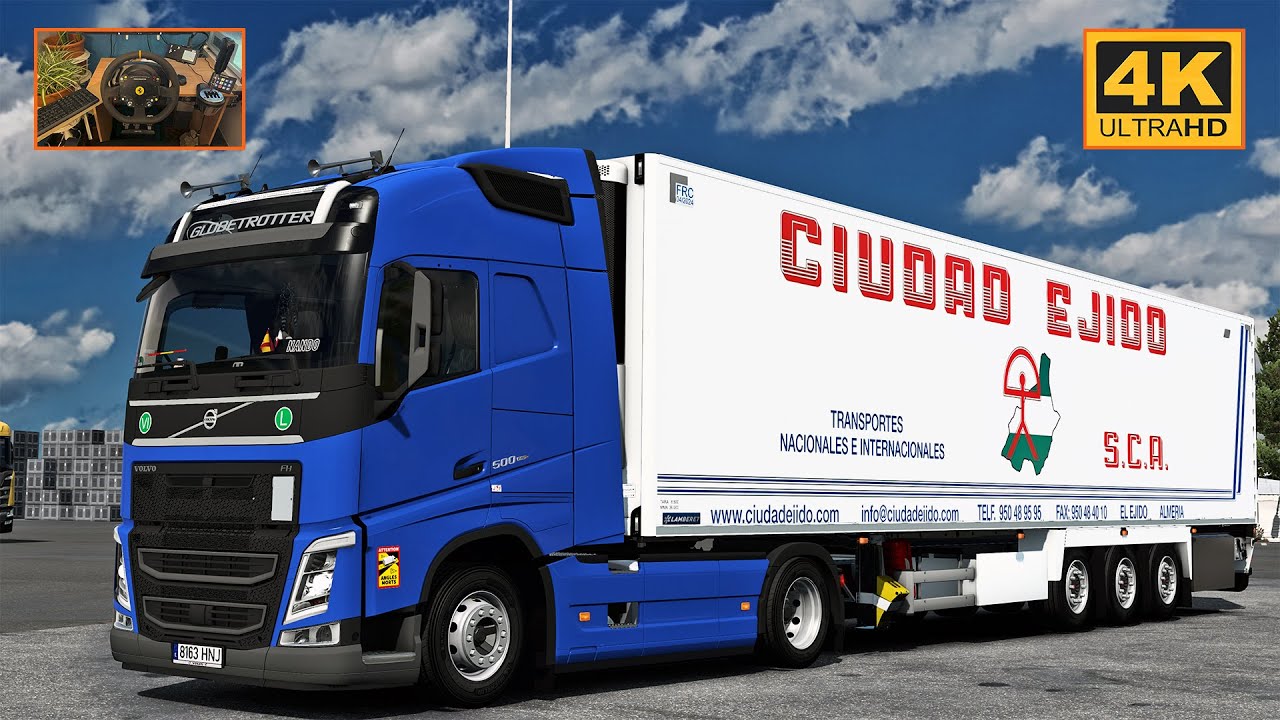 Volvo FH4 FH13 500 | El Ejido - Zaragoza | ETS2 Gameplay 4K + wheel cam