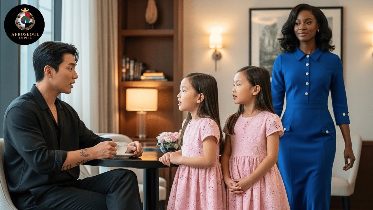The mafia boss drank tea alone when twin girls said, 'Pretend to be our father'—until he saw mom!!!!