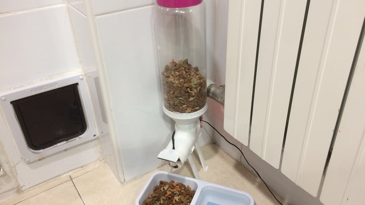 DISPENSADOR DE COMIDA CASERO  & FEEDER FOR PETS AUTOMATIC PART 2