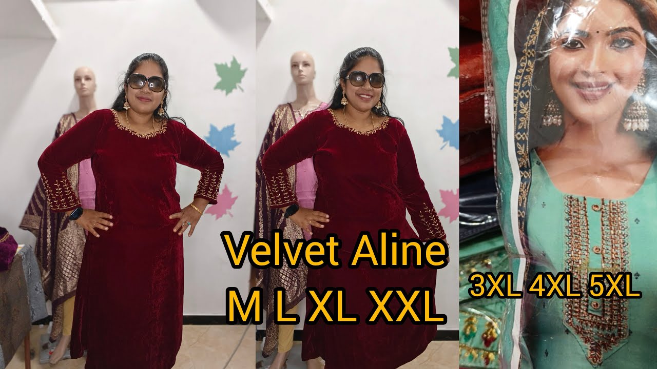 Surprise Collection ✨ Velvet Aline Heavy Work ✨ Varsha Special 3 P Set Oodi Vanga Booking 7845872956