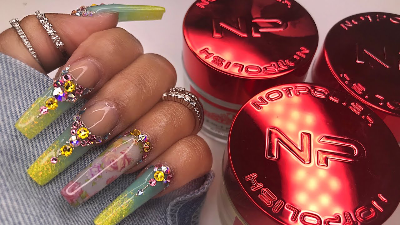 NOT POLISH ACRYLIC NAIL TUTORIAL | how to 3 colour Ombré