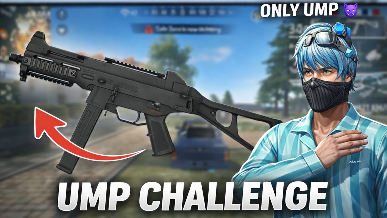 UMP GUN CHALLENGE | ONLY UMP GAMEPLAY 😈 | FREE FIRE 🔥