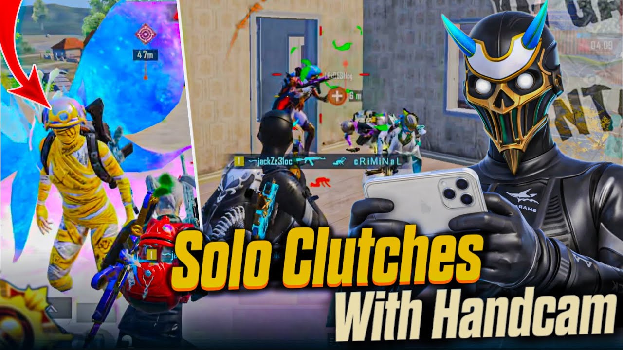 4 Finger Solo Clutches With Handcam 🔱 Device ~iPhone 17 Pro Max✅