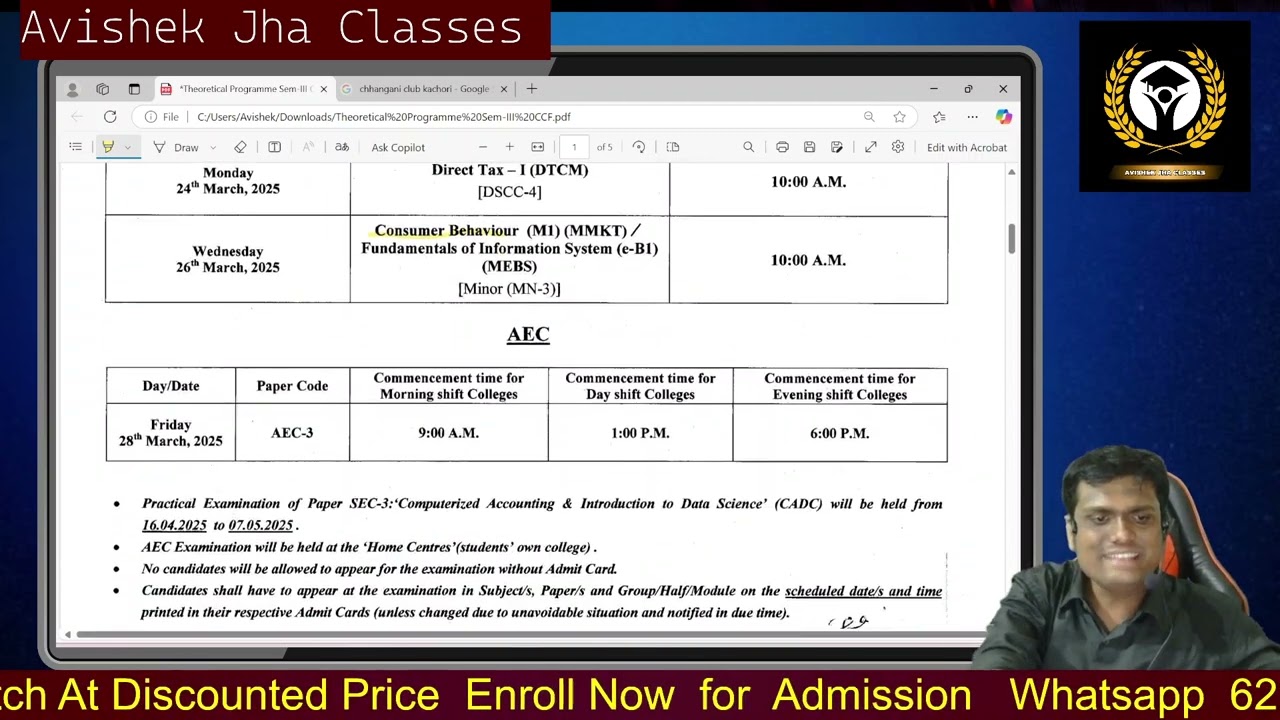 Sem-3 Exams Schedule| Real Or Fake | Ba/Bsc/Bcom | Calcutta University